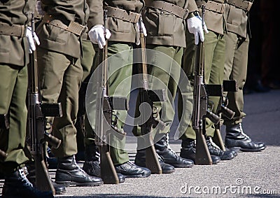 Soldiers in army Parade Stock Photo