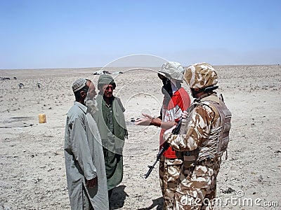 Soldiers bringing peace Editorial Stock Photo