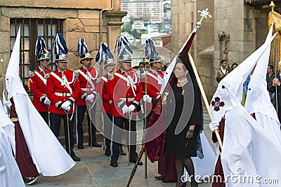 Soldiers in a Easter in Spain Editorial Stock Photo