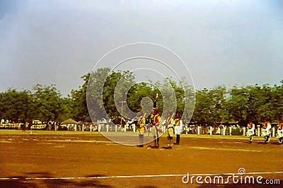 Soldiers of the newly formed Ghana Regiment on parade on Independence Day in Accra, Ghana Editorial Stock Photo