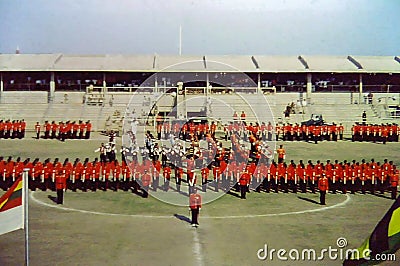 Soldiers of the newly formed Ghana Regiment on parade on Independence Day in Accra, Ghana, March 1959 Editorial Stock Photo