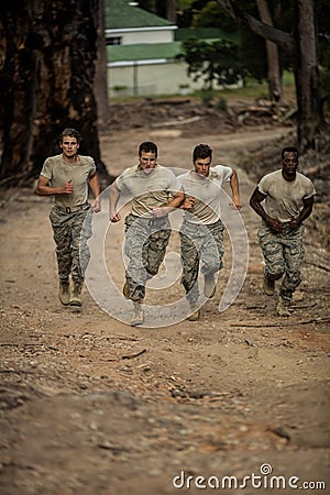 Soldiers running Stock Photo