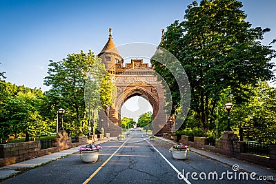 The Soldiers and Sailors Memorial Arch, in Hartford, Connecticut Stock Photo