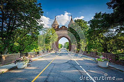 The Soldiers and Sailors Memorial Arch, in Hartford, Connecticut Stock Photo