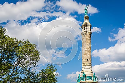 The Soldiers & Sailors Monument in East Rock, New Haven, Connecticut Stock Photo