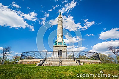 The Soldiers & Sailors Monument in East Rock, New Haven, Connecticut Stock Photo