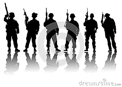 Soldiers vector Vector Illustration