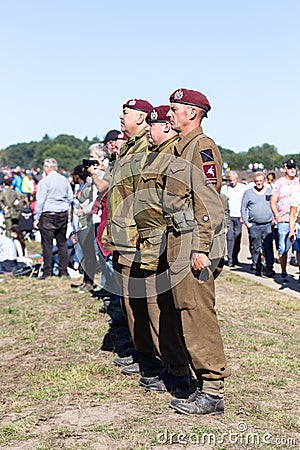 Soldiers during the WWII memoral in the Netherlands Editorial Stock Photo