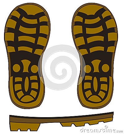 Sole shoe on white background is insulated Vector Illustration