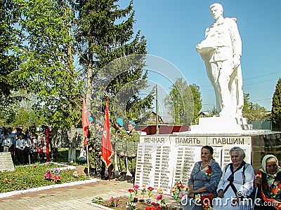 A solemn meeting in honor of Victory Day in World war 2 may 9, 2016 in the Kaluga region in Russia. Editorial Stock Photo
