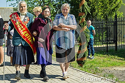 A solemn meeting in honor of Victory Day in World war 2 may 9, 2016 in the Kaluga region in Russia. Editorial Stock Photo