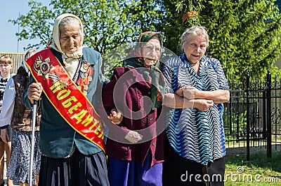 A solemn meeting in honor of Victory Day in World war 2 may 9, 2016 in the Kaluga region in Russia. Editorial Stock Photo