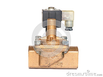 Solenoid valve. Stock Photo