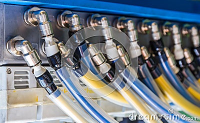 Solenoid valve wind Stock Photo