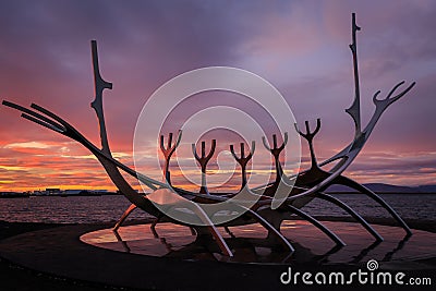 Solfar, The Sun Voyager, Reykjavik Iceland Editorial Stock Photo