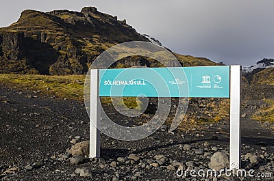 Solheimajokull Glacier in Iceland Editorial Stock Photo