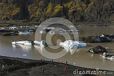 Solheimajokull Glacier in Iceland Editorial Stock Photo