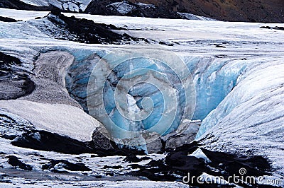 Solheimajokull glacier near Skaftafell in Iceland Stock Photo