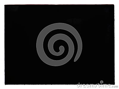 Solid Blank Empty Black Rectangle Screen Abstract with White Outline Border Frame for Broadcast, Background, and Computer Use Stock Photo