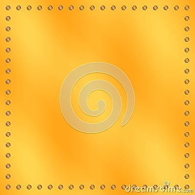 Solid Gold Plate Backdrop Vector Illustration