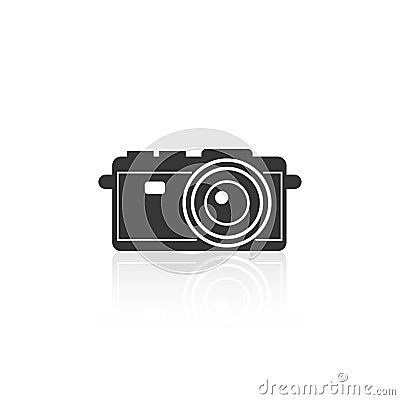 Solid icons for camera and shadow,vector illustrations Vector Illustration