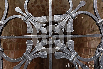 Solid metal door decoration Stock Photo