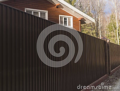 Solid metal fence Stock Photo