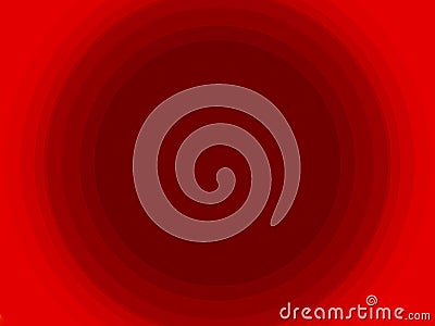 Solid red concentric circles or spiral shape sbstract. Computer graphic and background. Geometric swirl glossy shapes. Stock Photo