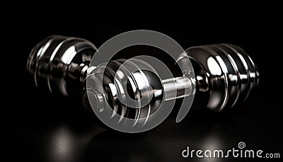 Solid steel body building equipment picks up weights generated by AI Stock Photo