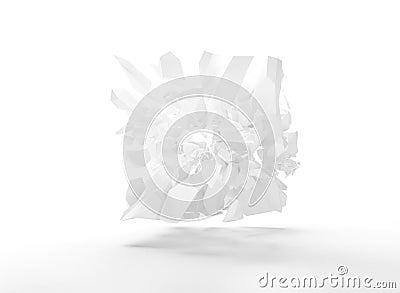 Solid structure bursting 3d render Stock Photo