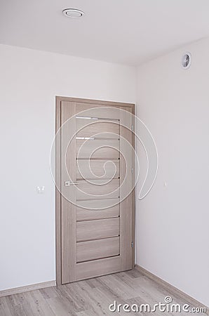 Solid wooden door Stock Photo