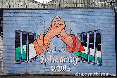 Solidarity with Palestine, Belfast, Northern Ireland Editorial Stock Photo