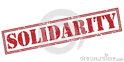 Solidarity red stamp Stock Photo