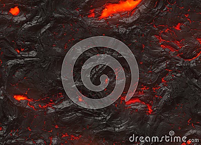 Solidified hot lava texture of eruption volcano Stock Photo