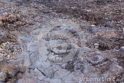 Solidified lava, volcanic base, volcanic Stock Photo