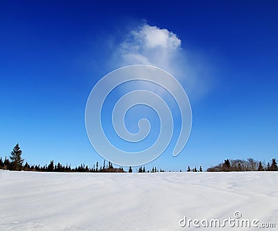 Solitary Cloud Stock Photo