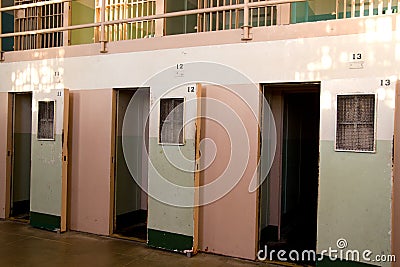 Solitary Confinement at Alcatraz Stock Photo