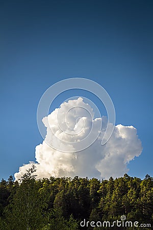 Solitary white cloud Stock Photo