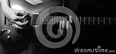 Solo guitarist Stock Photo