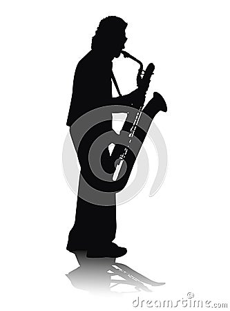 Solo sax Vector Illustration