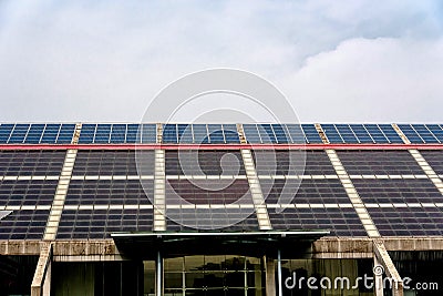 Solor energy building Stock Photo