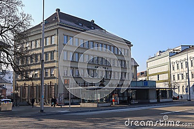 Solothurn, Switzerland, 15. January 2022: The governement office in the City of Solothurn. Editorial Stock Photo