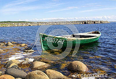 SOLOVKI, KARELIA, RUSSIA - August, 2011: The coast of the White sea near the Solovetsky archipelago Editorial Stock Photo