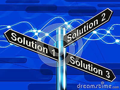 Solution 1 2 or 3 Choice Showing Strategy Options Decisions 3d I Stock Photo