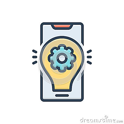 Color illustration icon for Solution, explanation and result Vector Illustration