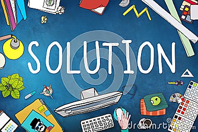 Solution Innovation Progress Strategy Decision Concept Stock Photo