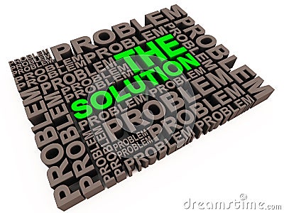 Solution and problems Stock Photo