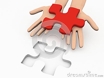 Solution Puzzle Stock Photo