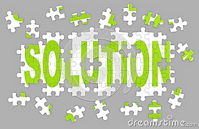 Solution puzzle Cartoon Illustration