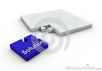 Solution Puzzle Stock Photo